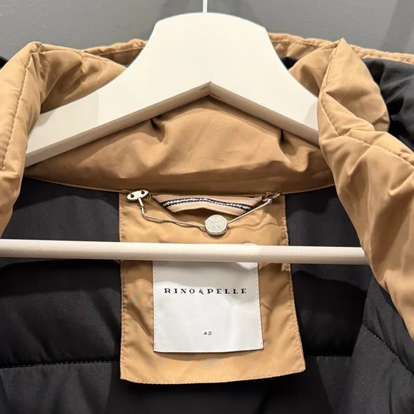 Sleeveless long Hooded Puffer Vest - Camel size L - Picture 5 of 6